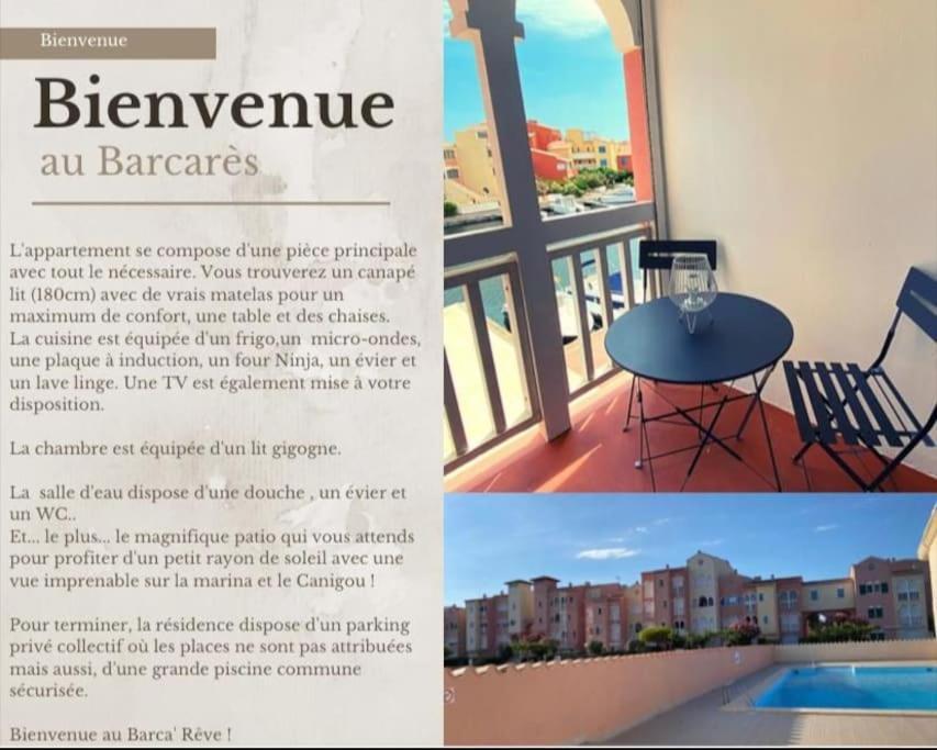 Superbe Studio Renove Avec Piscine Et Vue Marina Le Barcares Exterior photo